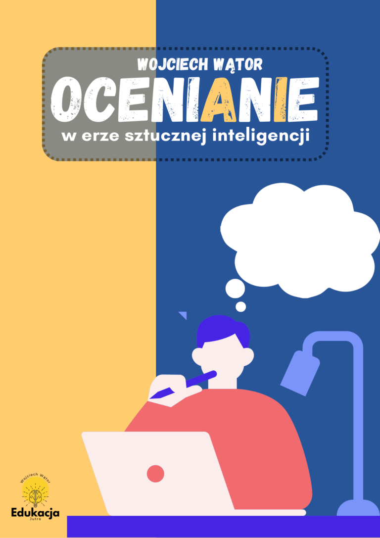 Oryginalna okładka 71-stronicowego e-booka Ocenianie w erze sztucznej inteligencji, Wojciech Wątor